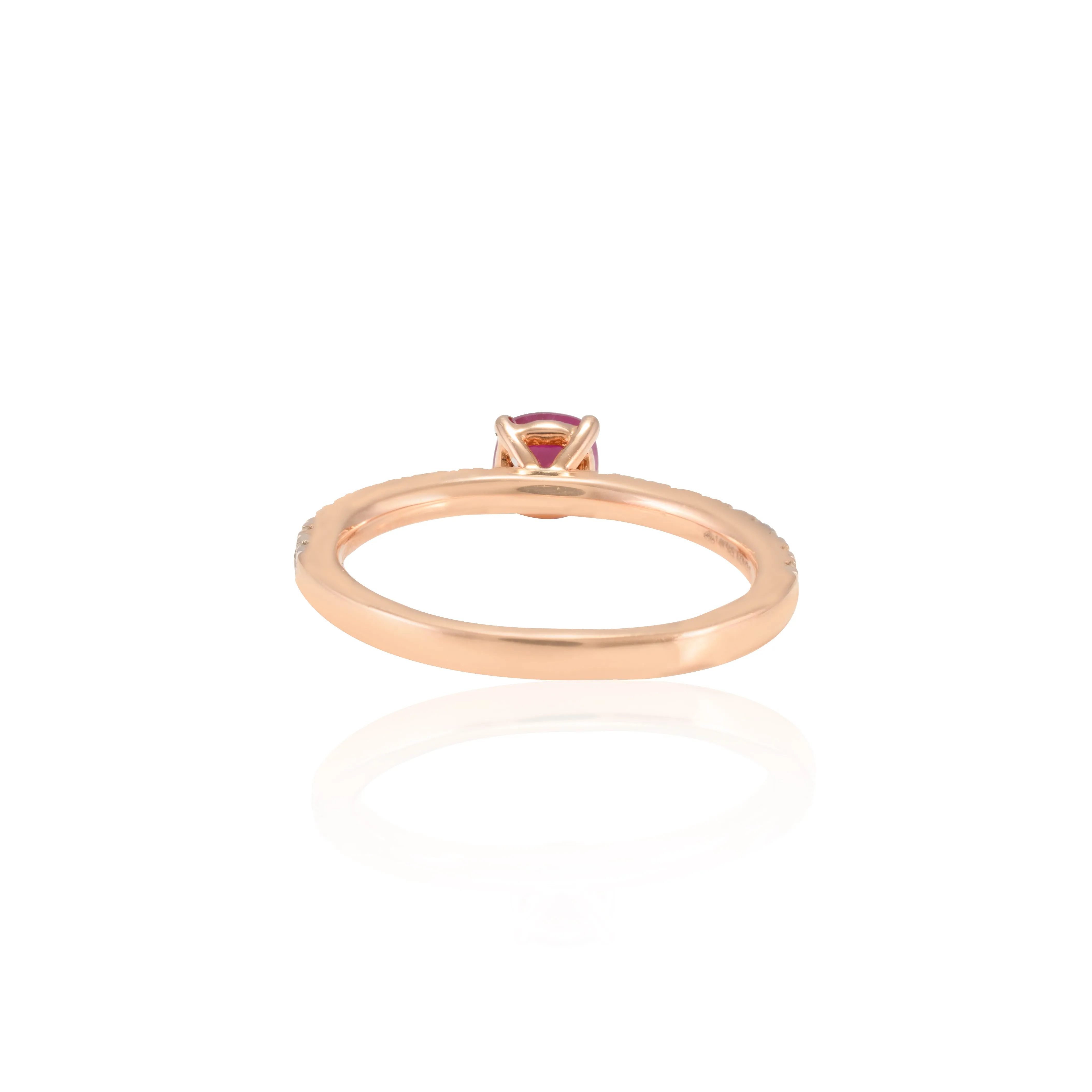 14K Gold Cushion Cut Ruby Statement Ring