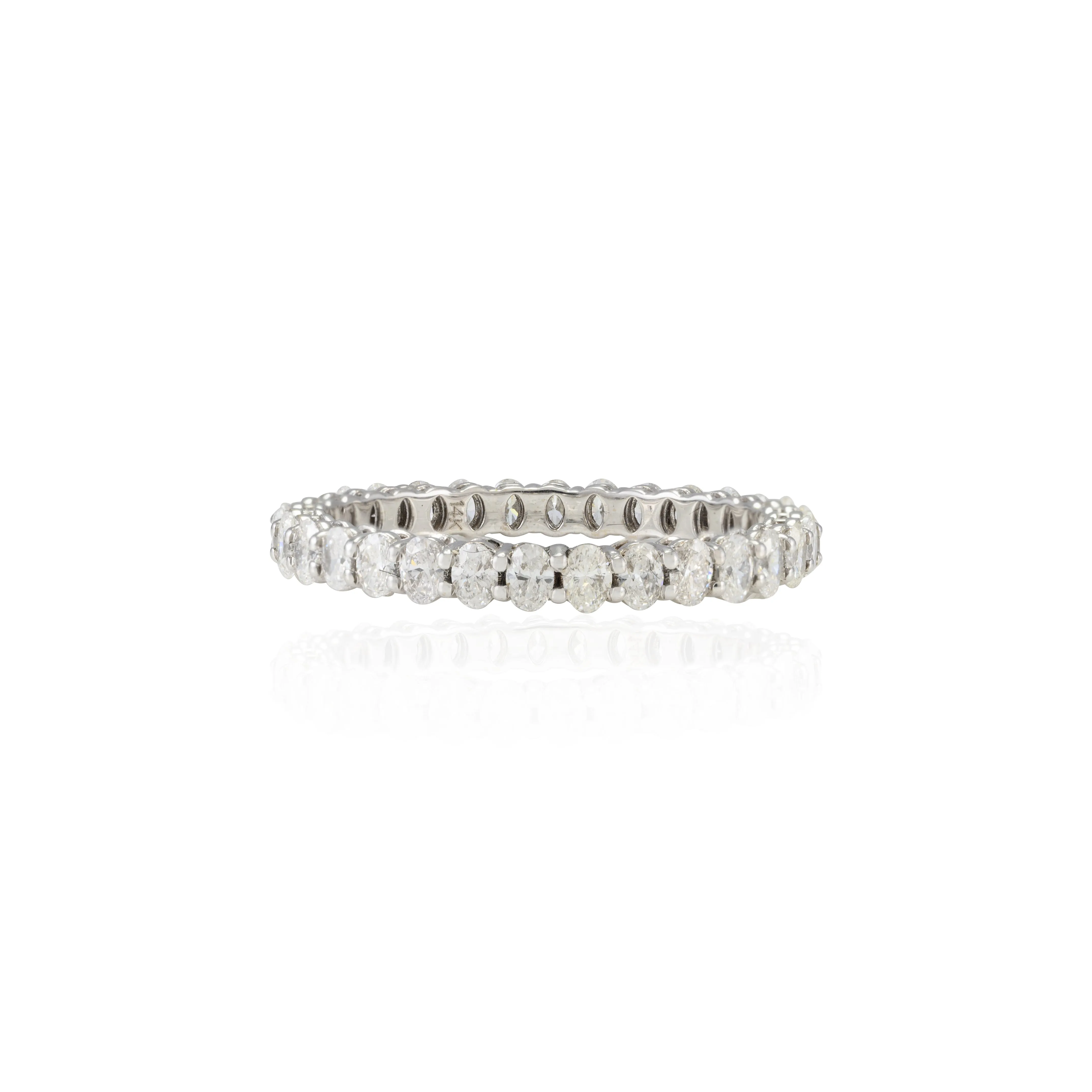 14K Gold Oval Cut Diamond Eternity Band