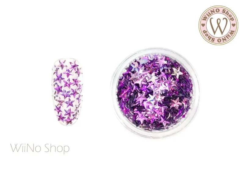 4mm 3D Purple Ombre Star Glitter (KS4-03)