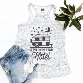 5 Billion Star Hotel flowy racerback tank tops