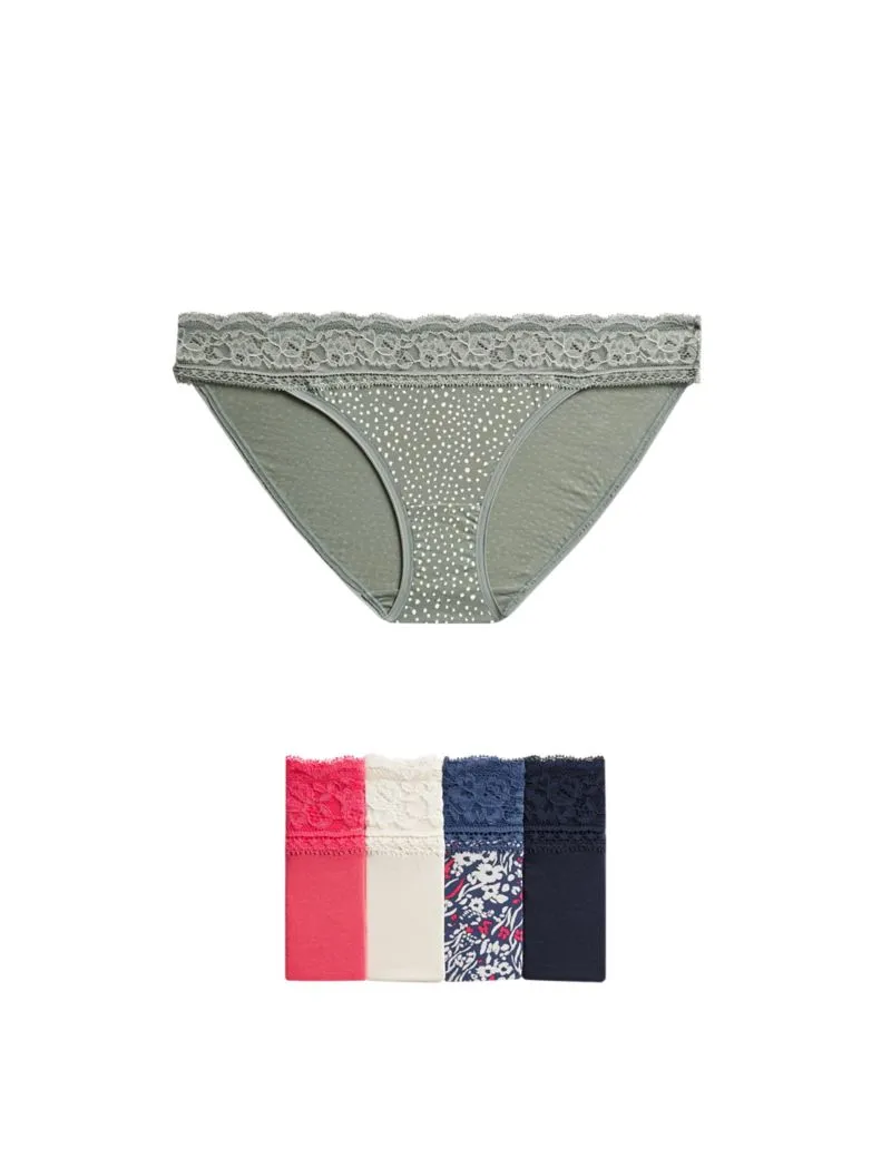 5pk Cotton Rich Bikini Knickers