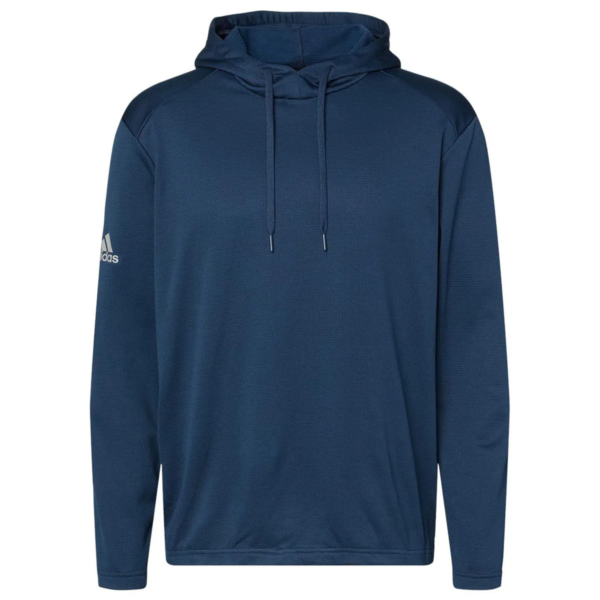 adidas Men's Collegiate Navy Textured Mix Media Hooded Sweatshirt