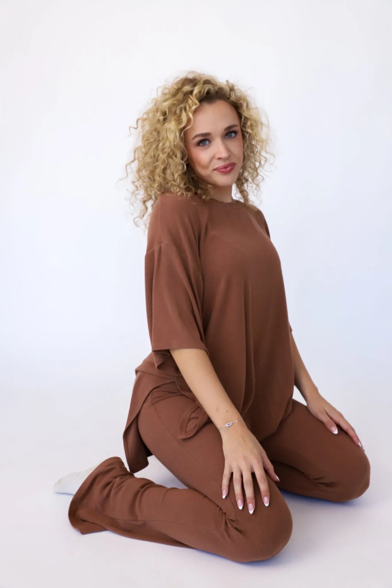 All Weekend Long Pant Set Camel