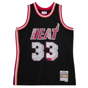 Alonzo Mourning Mitchell and Ness Miami HEAT 75th Anniversary Lenticular Swingman Jersey