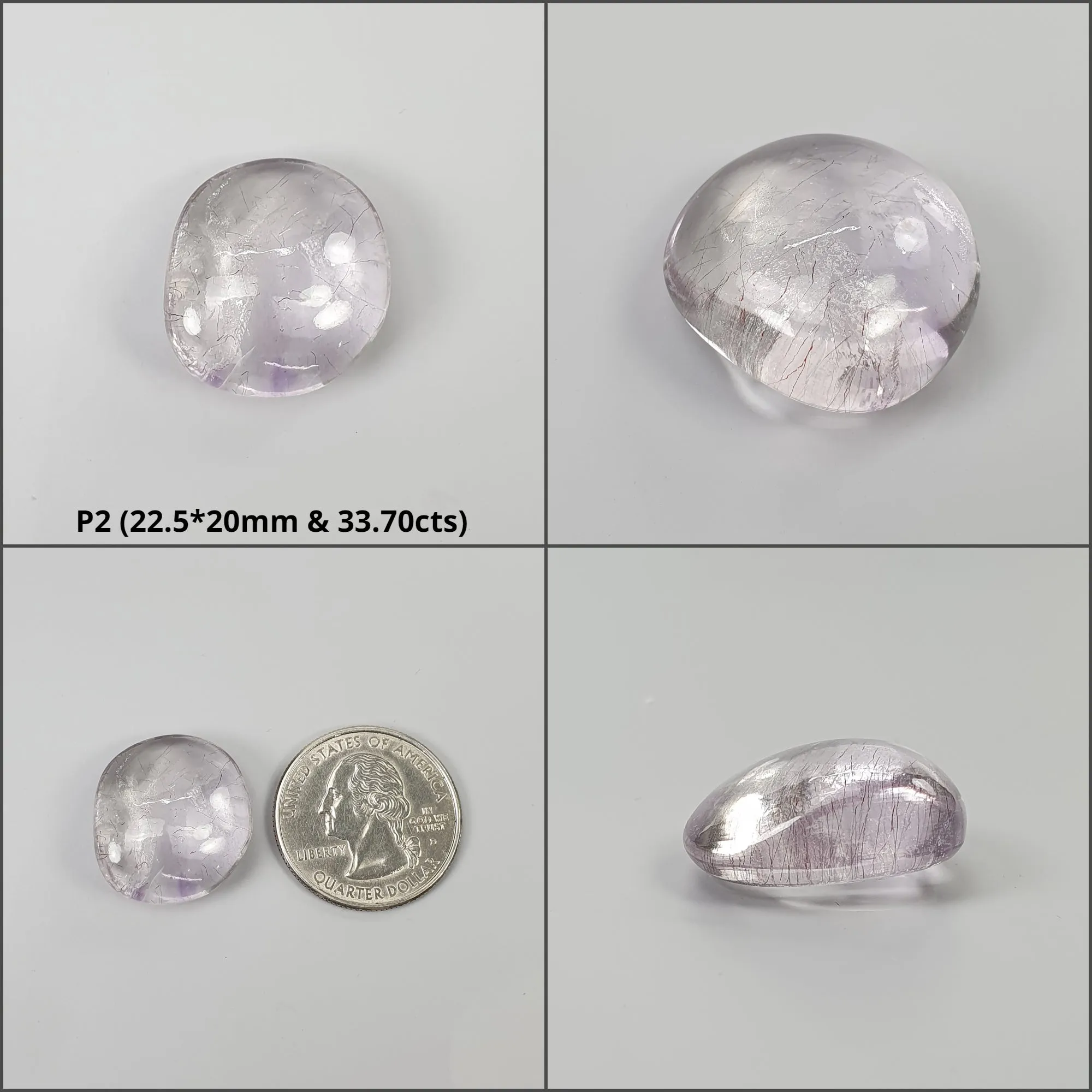 Amethyst Gemstone Tumble : Natural Untreated Unheated Purple Rutile Amethyst Uneven Shape Cabochon For jewelry