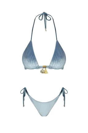 ANNA VELVET BABY BLUE BIKINI