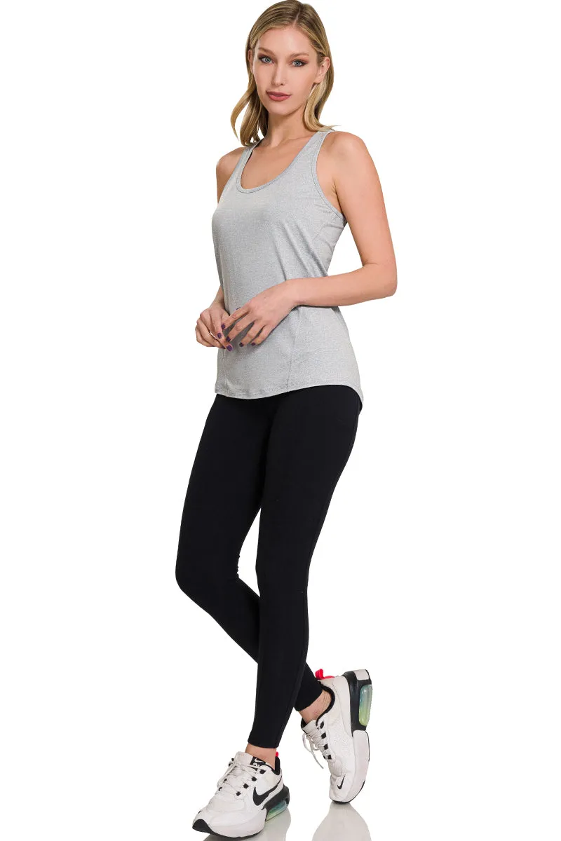 Athletic Melange Racerback tank - LT Gray