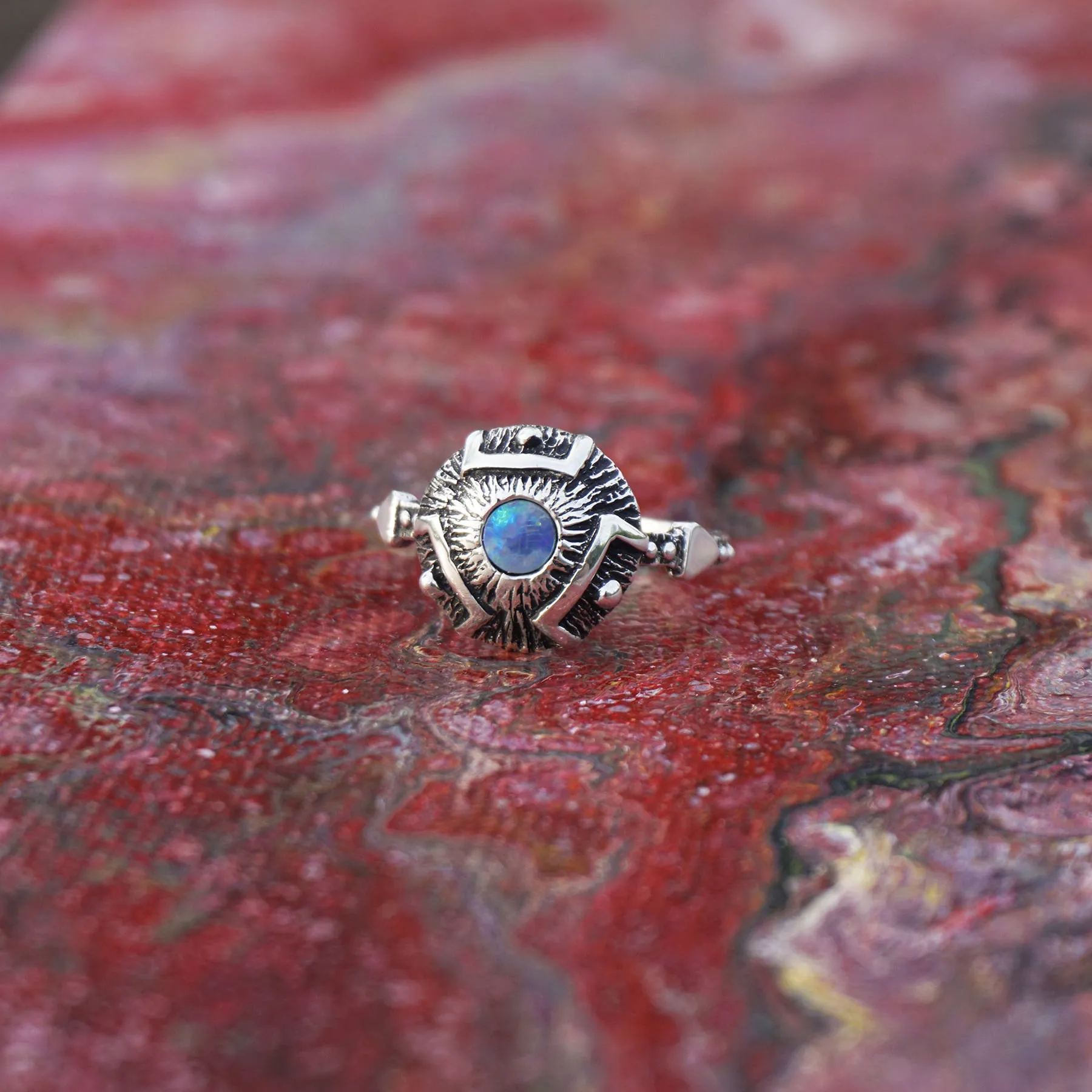 Australian opal ring COSMOSHIP