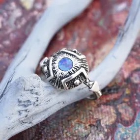 Australian opal ring COSMOSHIP