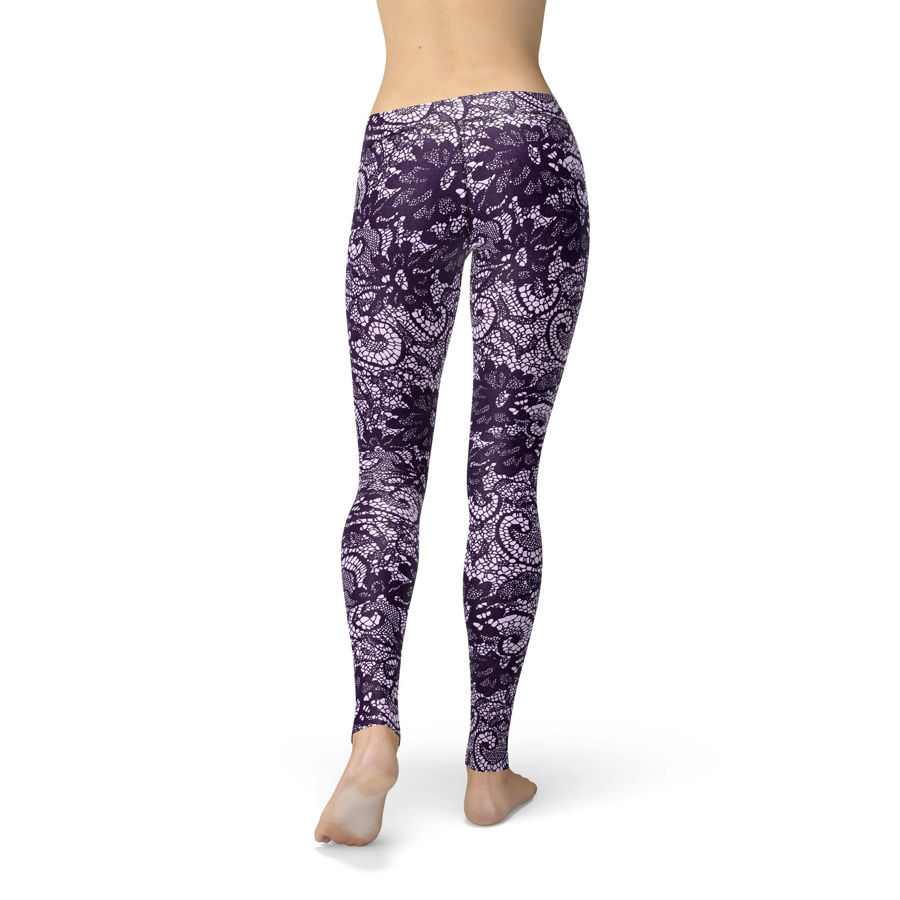 Avery Purple Lace Leggings