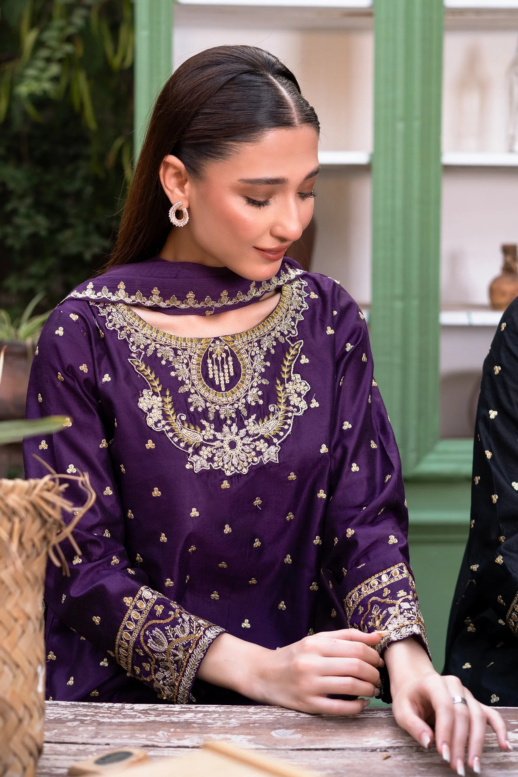 Baharaneh (Purple) KLX-00923 (3 PC)