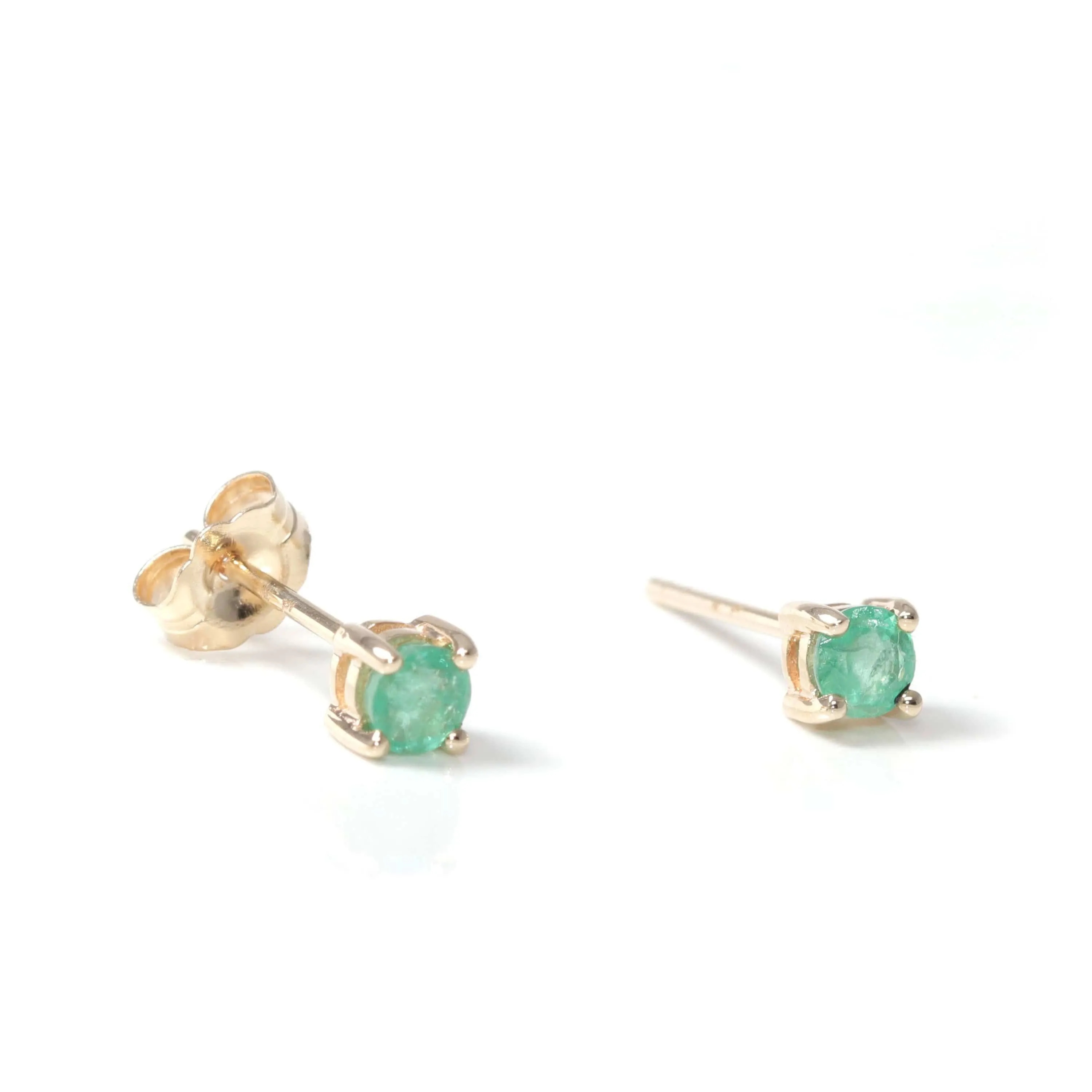 Baikalla? 14K Classic Yellow Gold Natural Emerald Earrings