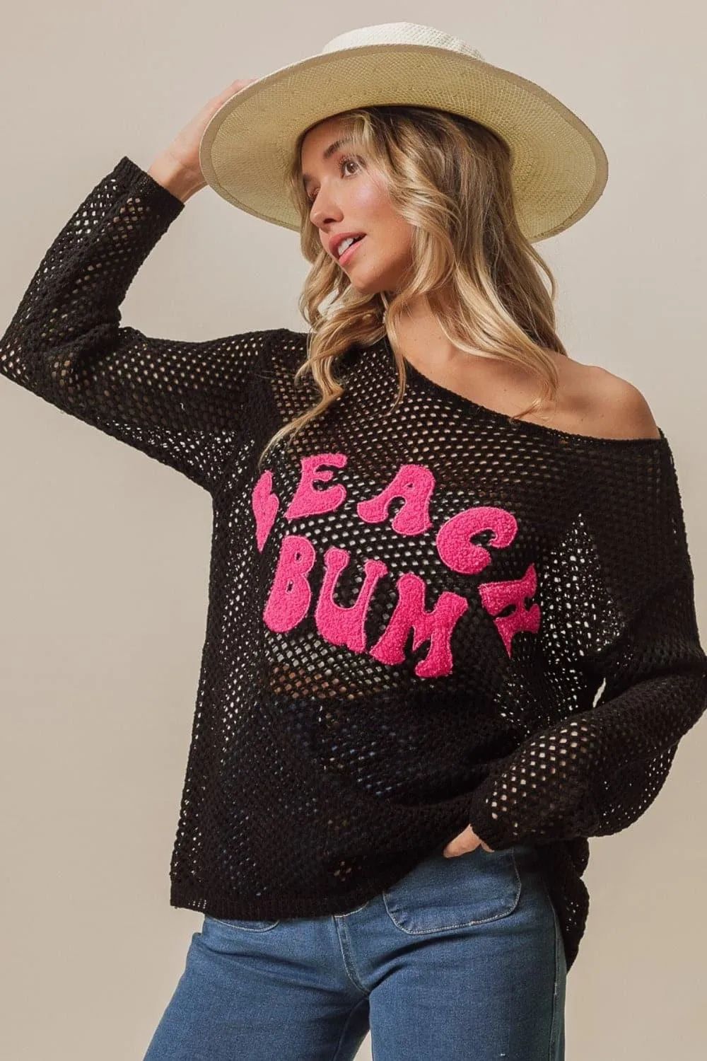 BiBi BEACH BUM Embroidered Knit Cover Up