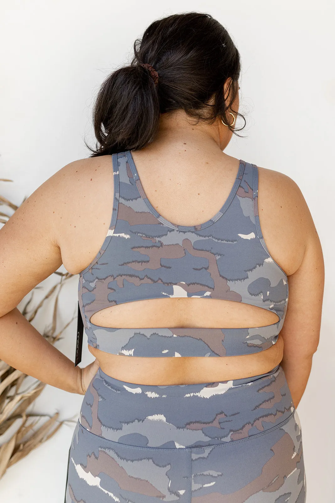 blue tundra camo cutout sports bra (extended)