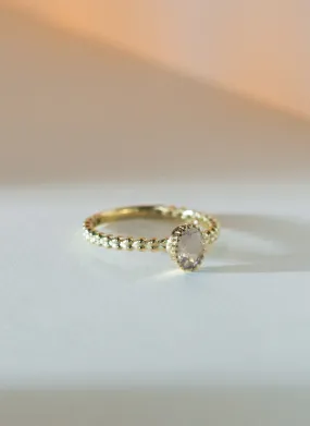 Caes moonquartz june birthstone ring 14k gold