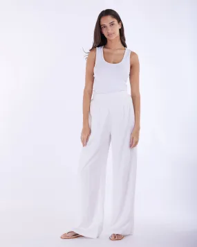 Cancun Linen Pant - White