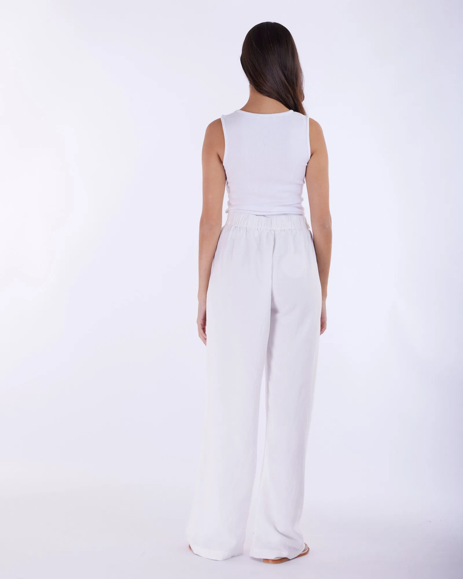 Cancun Linen Pant - White