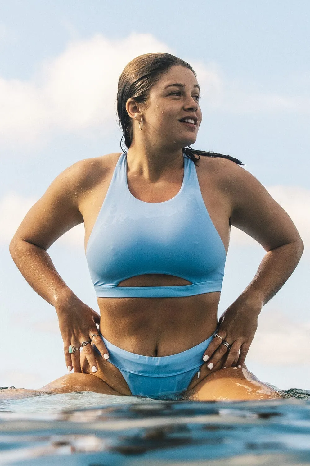 Carmen Bikini Top - Sky