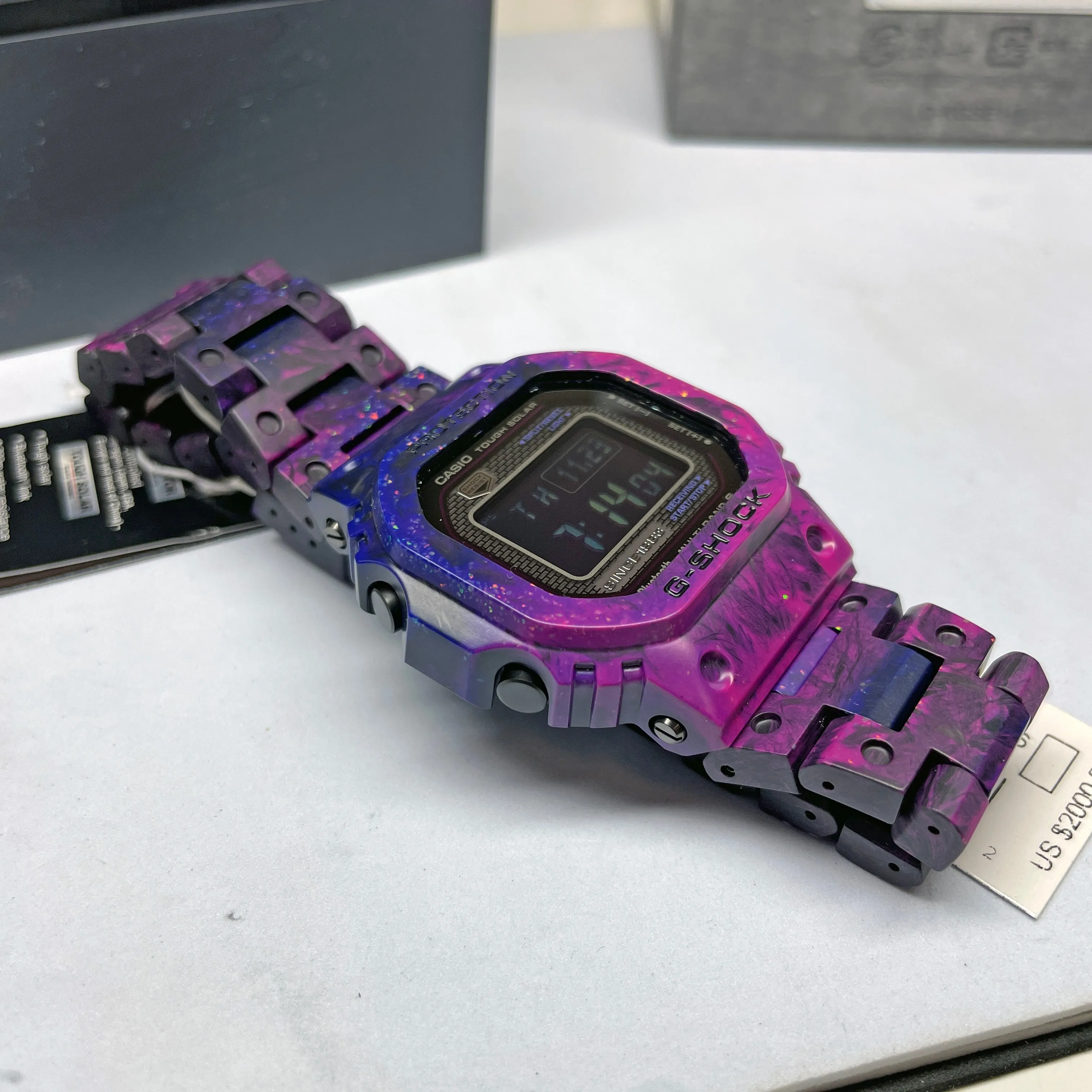 CASIO G-SHOCK GCWB5000UN-6 Purple 40th Anniversary Full Carbon Square Watch