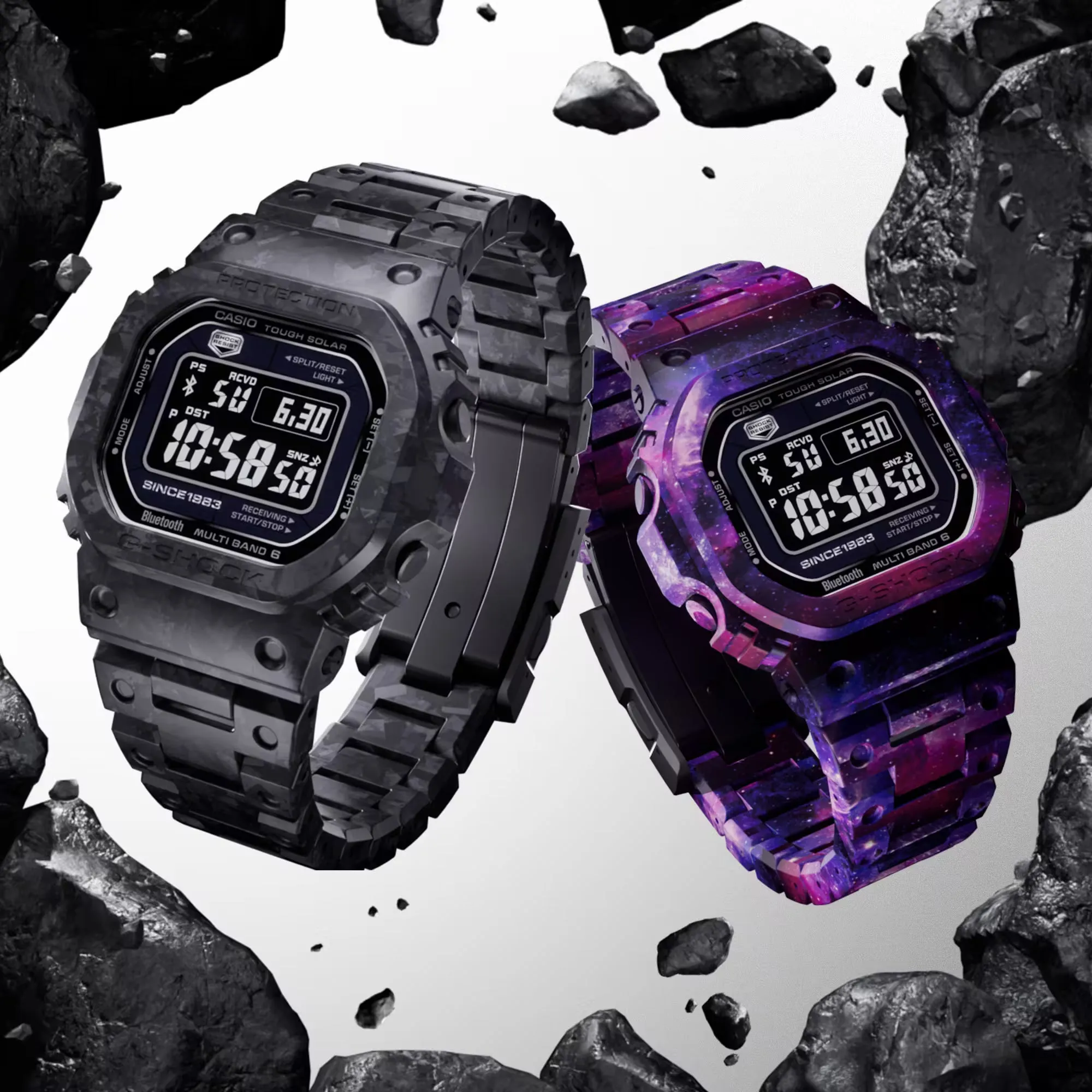 CASIO G-SHOCK GCWB5000UN-6 Purple 40th Anniversary Full Carbon Square Watch