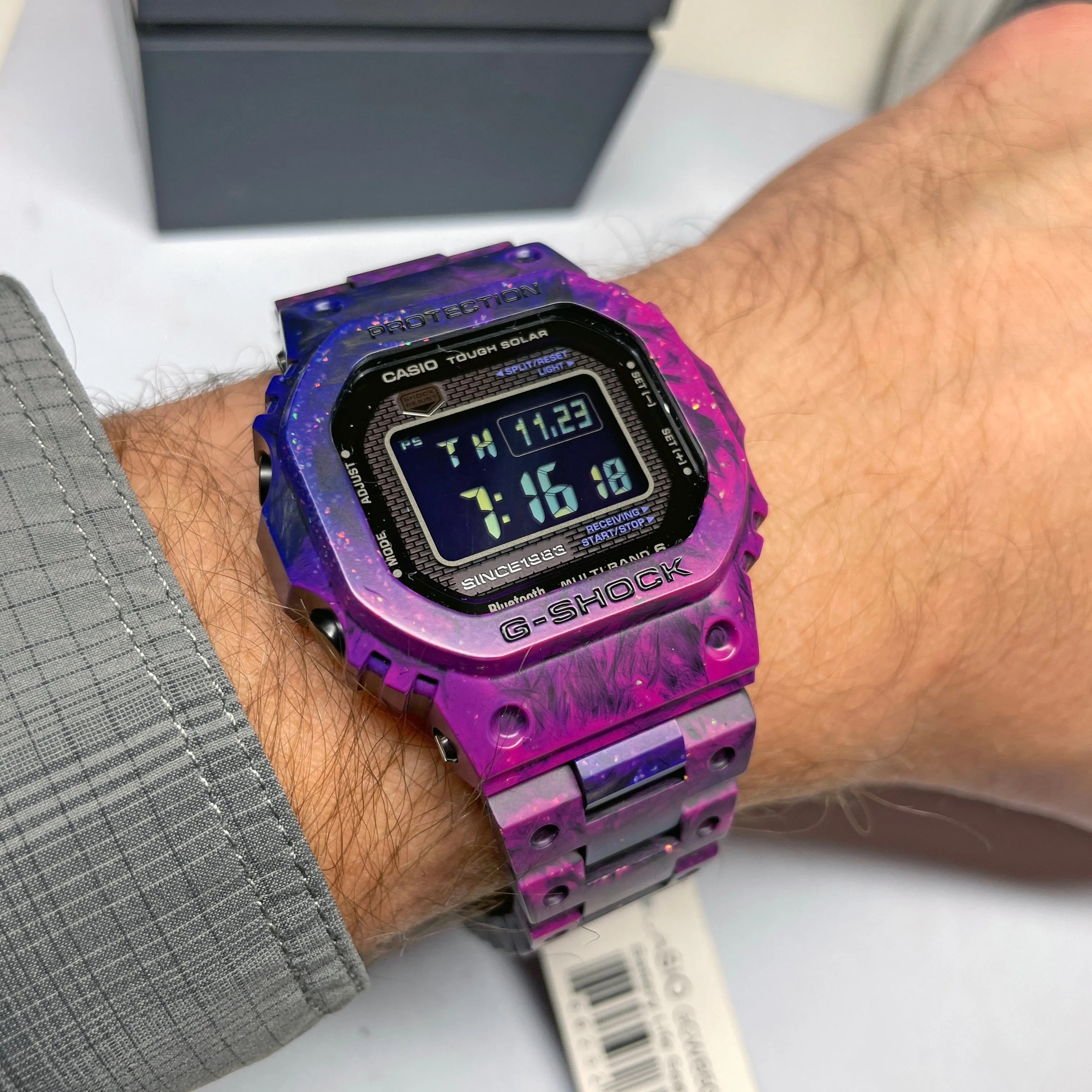 CASIO G-SHOCK GCWB5000UN-6 Purple 40th Anniversary Full Carbon Square Watch