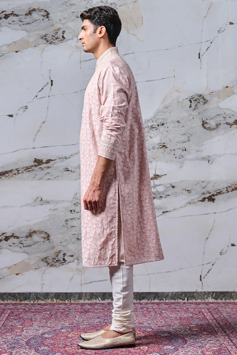 Chanderi Jacquard Kurta Set