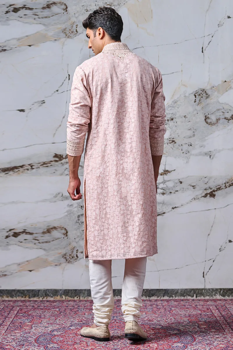 Chanderi Jacquard Kurta Set