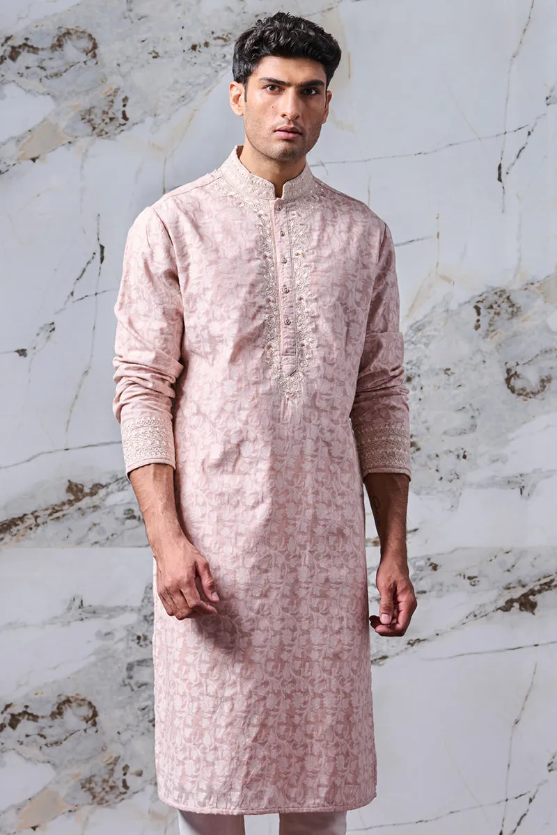 Chanderi Jacquard Kurta Set