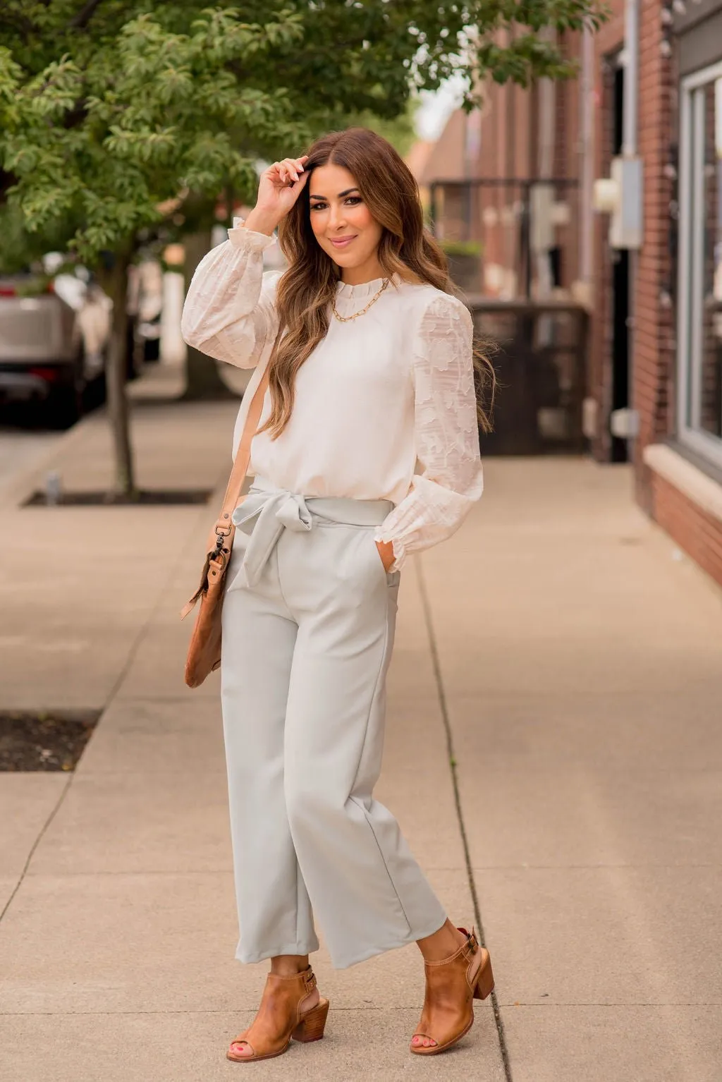 Classy Tie Waist Flare Pants