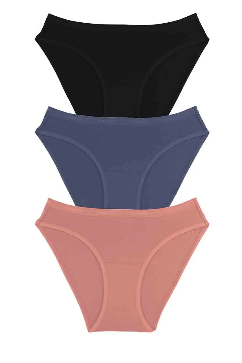 Cotton Bikini Briefs Solid Pack of 3