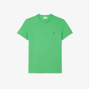 CREW NECK COTTON T-SHIRT (GREEN) - LACOSTE