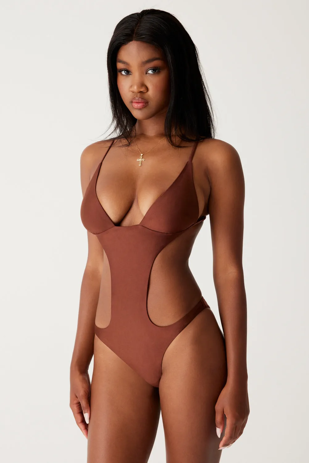 Cruise Monokini One Piece Swimsuit - Cinnamon