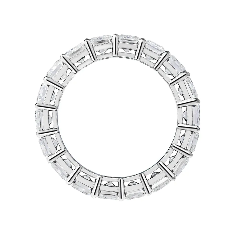 DANICA 9 Carat Emerald Cut Diamond Eternity Band in Platinum 50 pointer GIA Certified By Mike Nekta SIZE 7.25