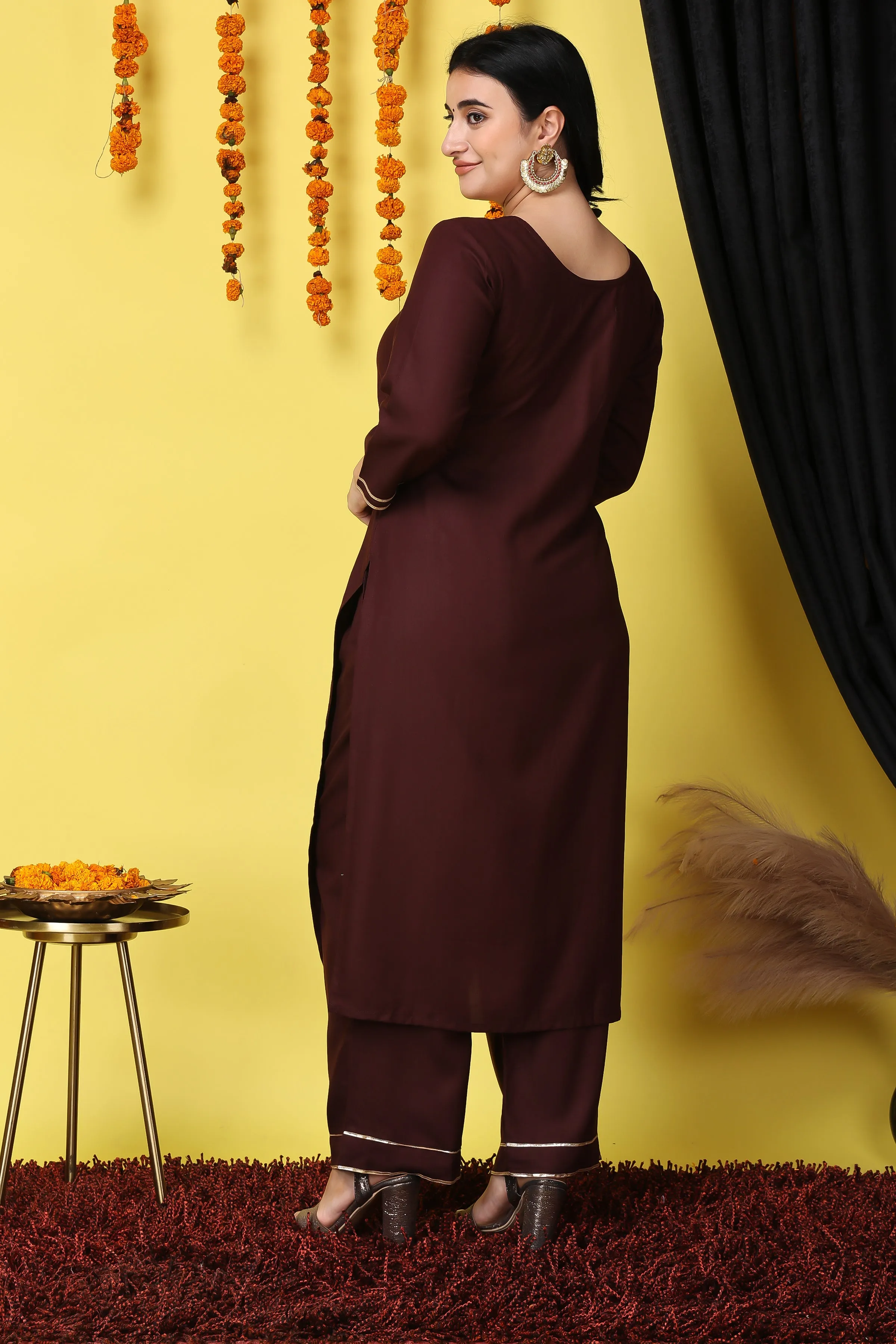 Dazzle in Rayon Handwork Suit