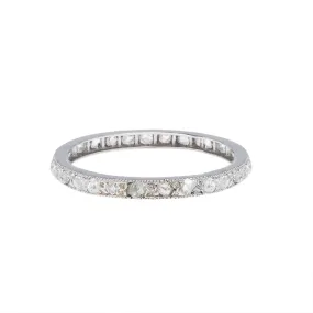 Edwardian Platinum & Rose Cut Diamond Eternity Band 0.90ctw