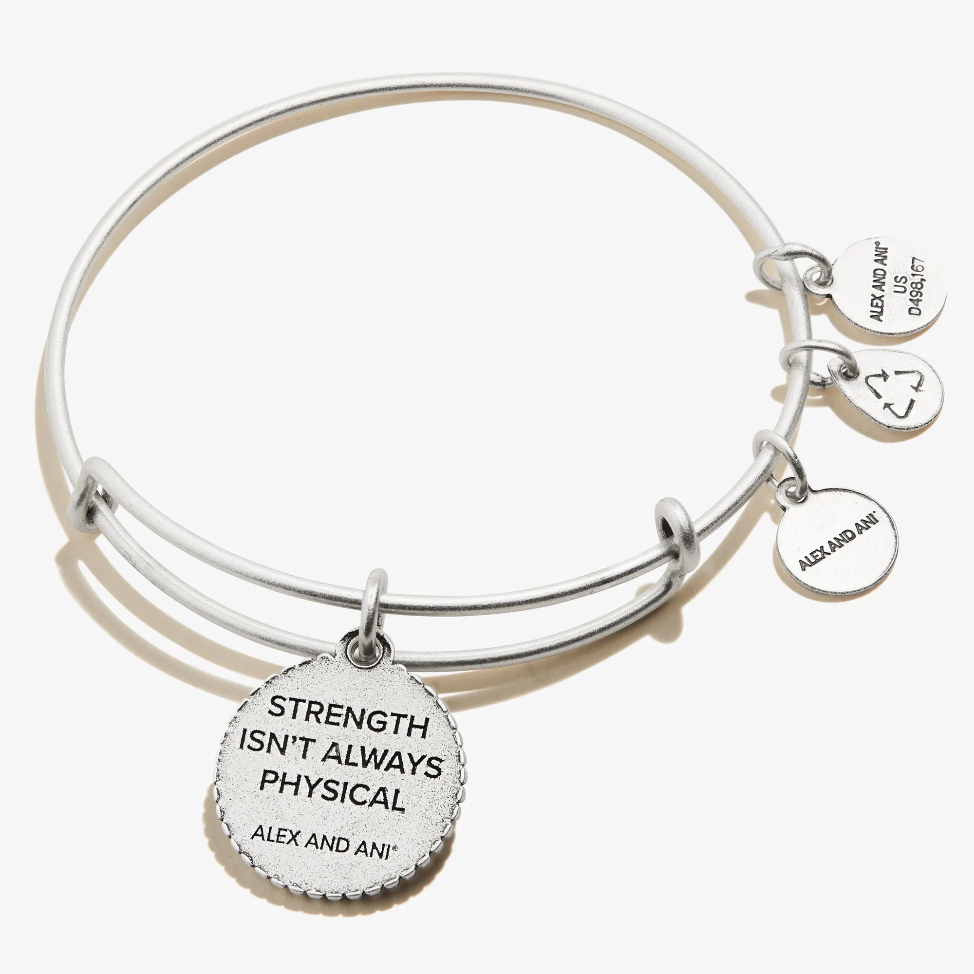 Elephant Embossed Charm Bangle