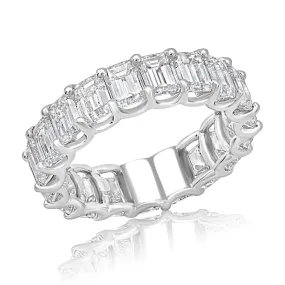 FAY 4-5 Carat Emerald Cut Diamond Eternity Band Lab Grown in Platinum 20 pointer VVS-VS/D-G By Mike Nekta SIZE 4-9