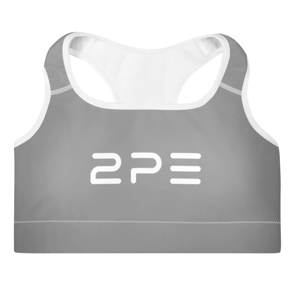 Gray Padded Sports Bra