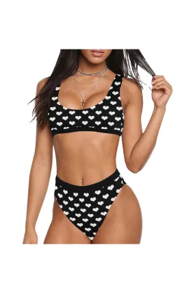 Heart and Sol Sport Top & High-Waist Bikini Swimsuit