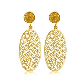 INDIGO GOLD MEDIUM EARRINGS FILIGREE