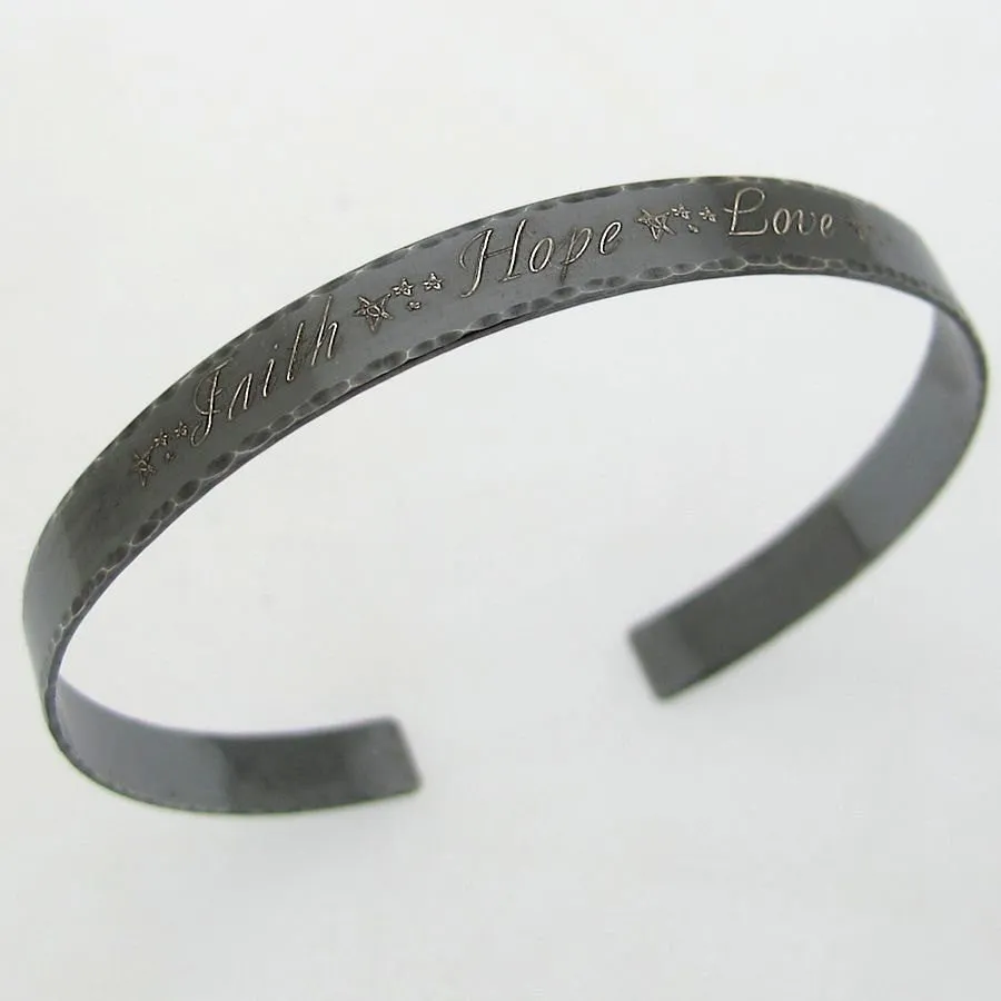 Inspirational Dainty Black Bracelet