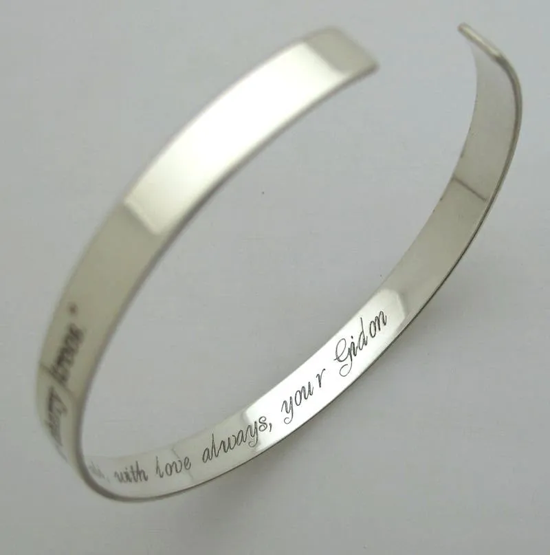 Inspirational Dainty Black Bracelet