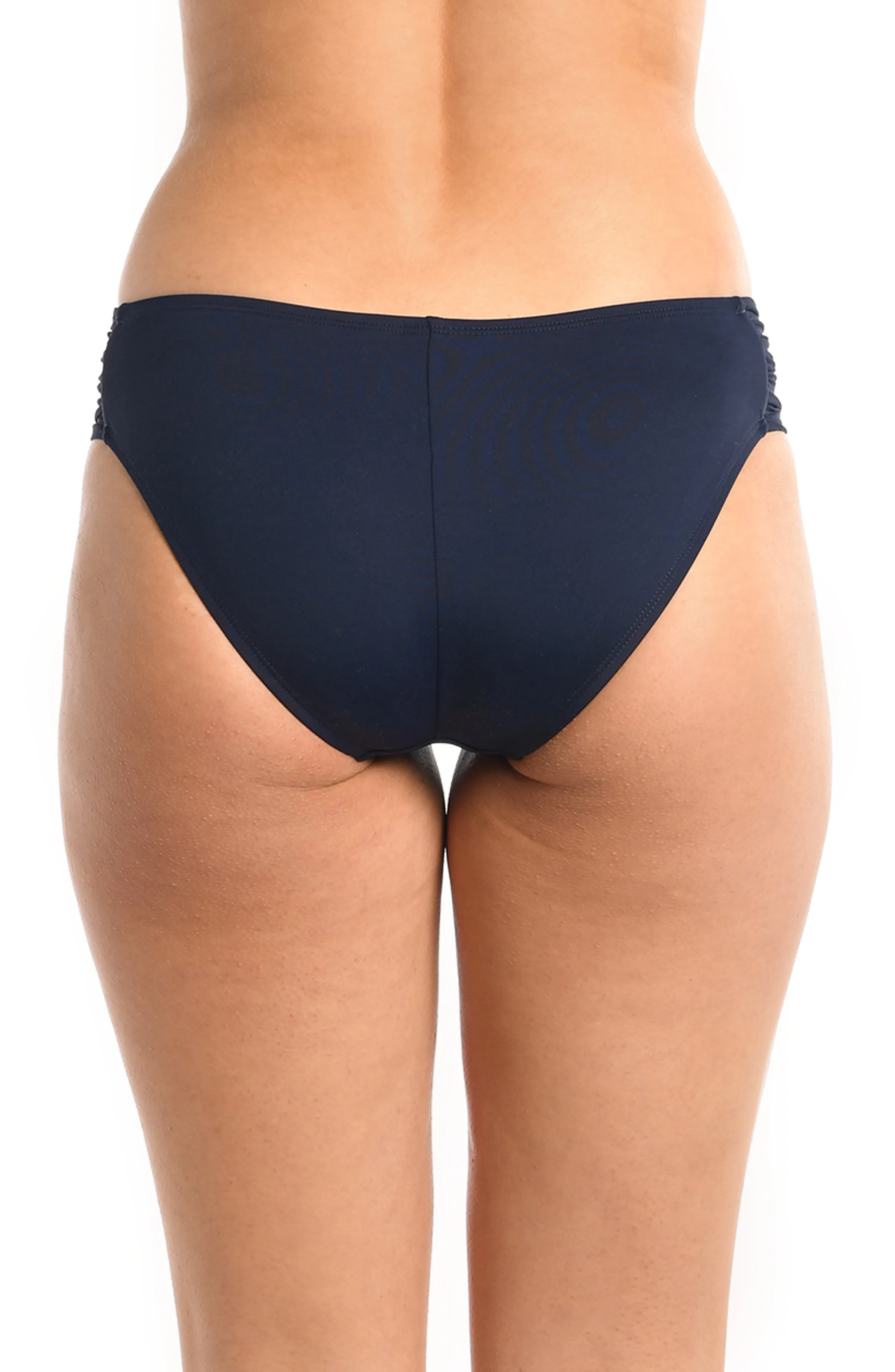 Island Goddess Side Shirred Hipster Bottom - Indigo