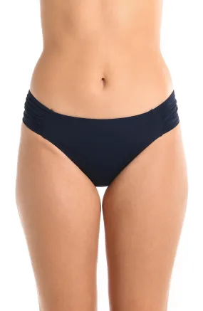 Island Goddess Side Shirred Hipster Bottom - Indigo