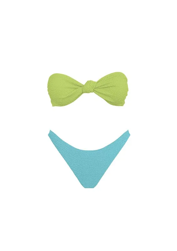 Kailua Bandeau Bikini Top, Lime