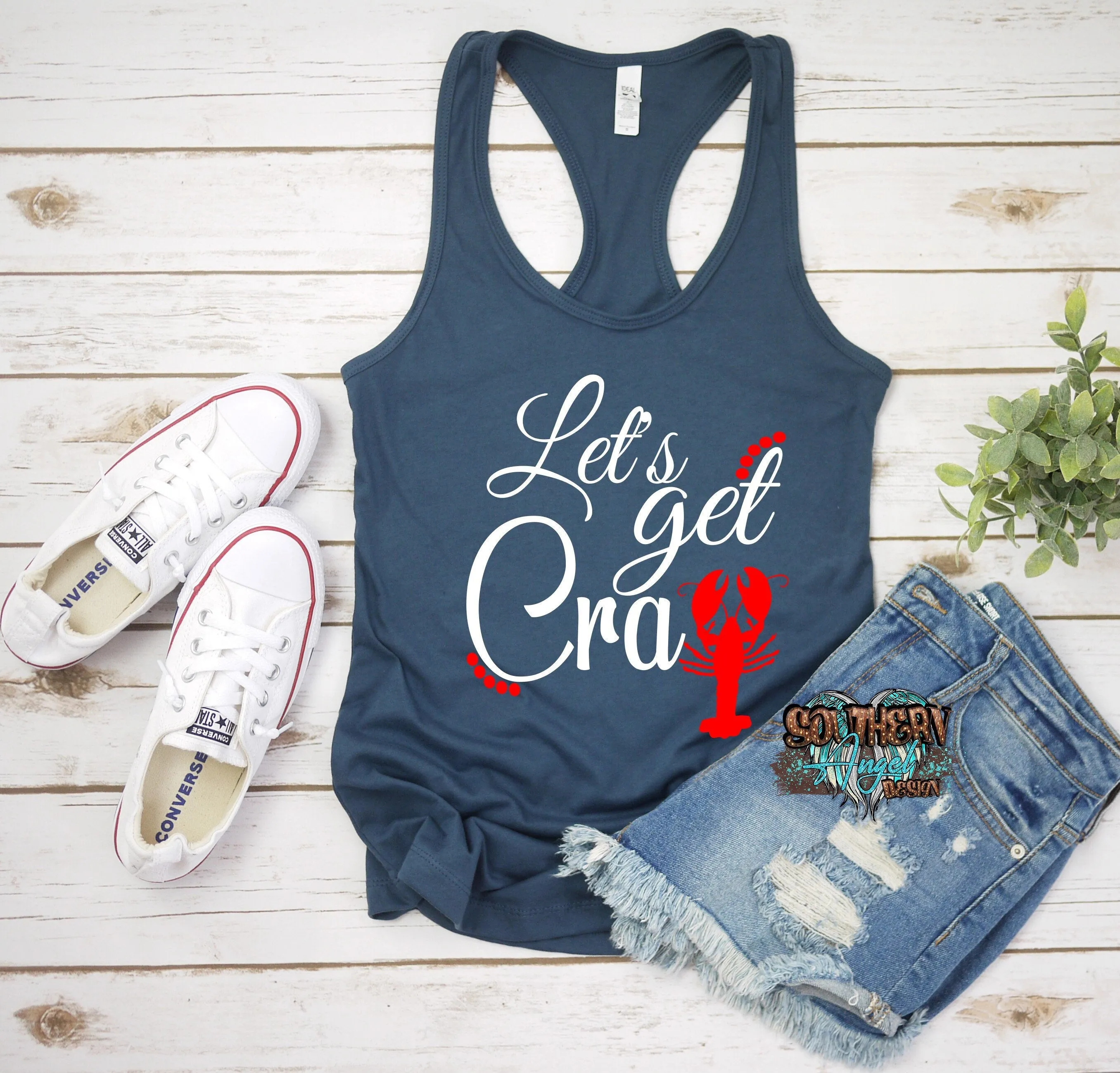 Ladies crawfish boil tank top, Let's Get Cray, Womens crawfish tank, Crawdaddy tank, Boil babe, Crawfish and beer tank, Mudbug tank