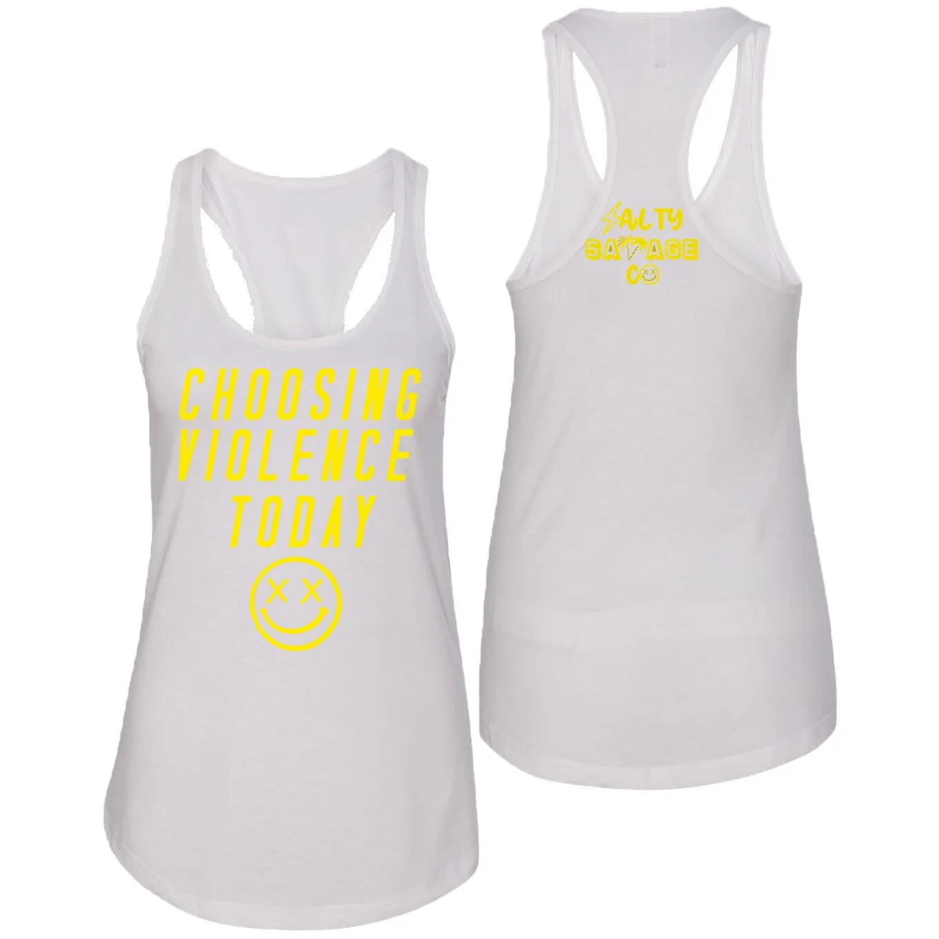 Ladies "CHOOSING VIOLENCE TODAY" Racerback Tank