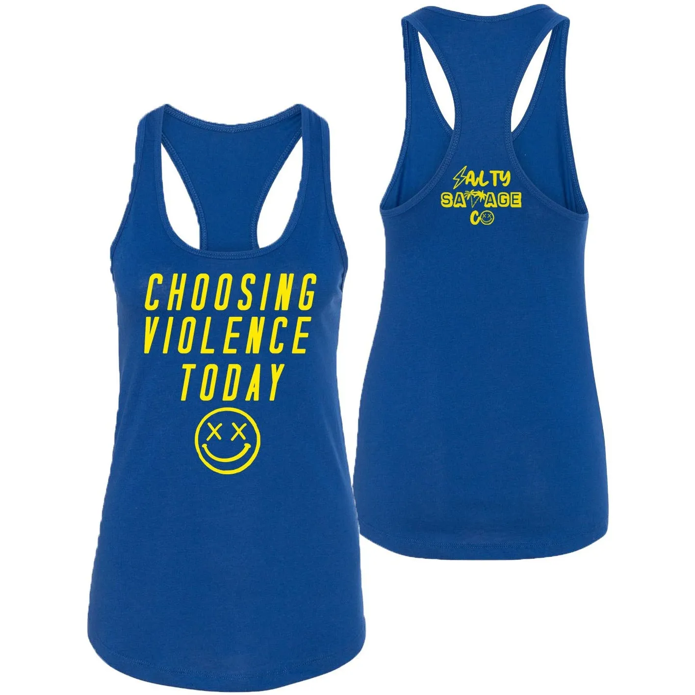 Ladies "CHOOSING VIOLENCE TODAY" Racerback Tank