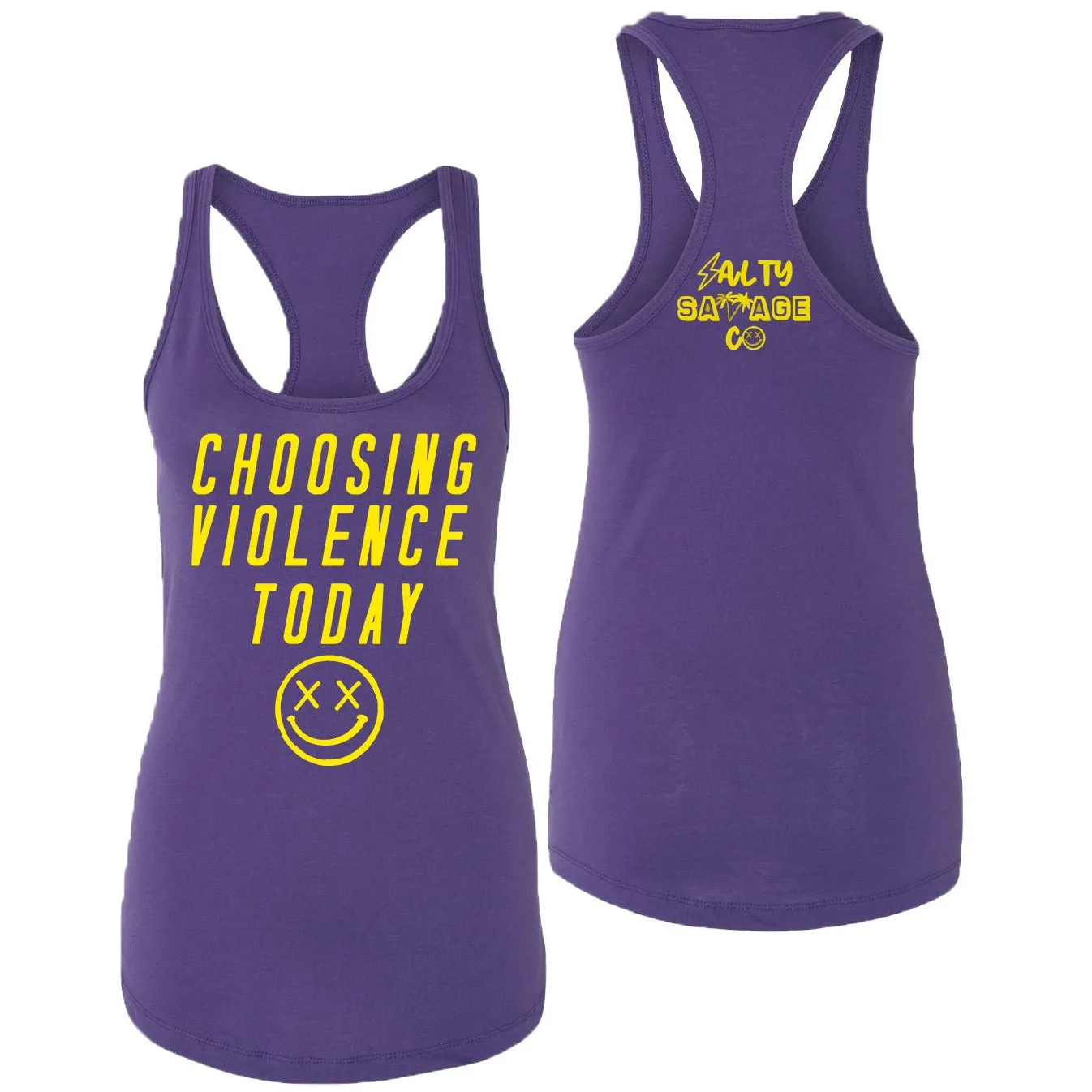 Ladies "CHOOSING VIOLENCE TODAY" Racerback Tank