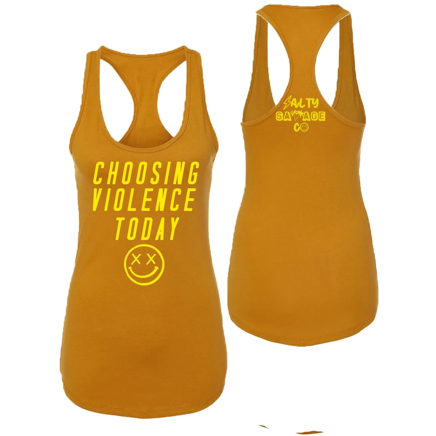 Ladies "CHOOSING VIOLENCE TODAY" Racerback Tank